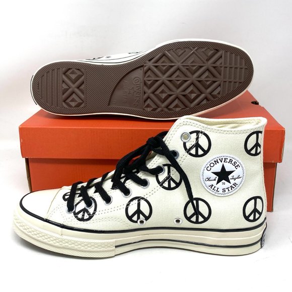 Converse CHUCK 70 HI Egret Peace Sneakers Men’s - Picture 4 of 9